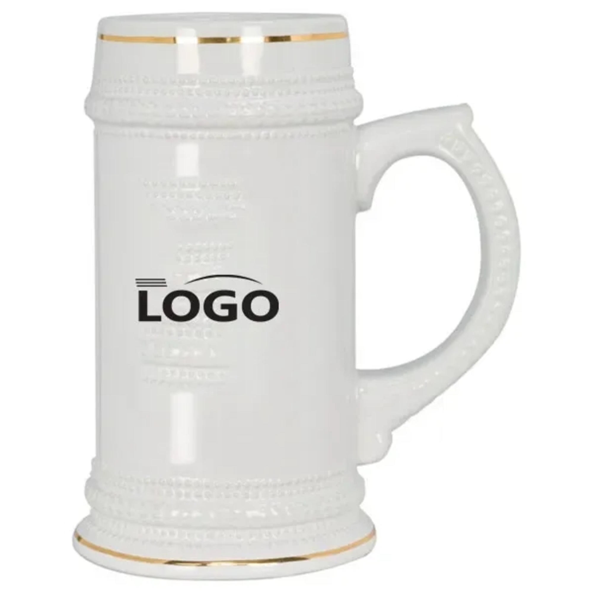 Luxury Gold-Accented Ceramic Beer Stein 1