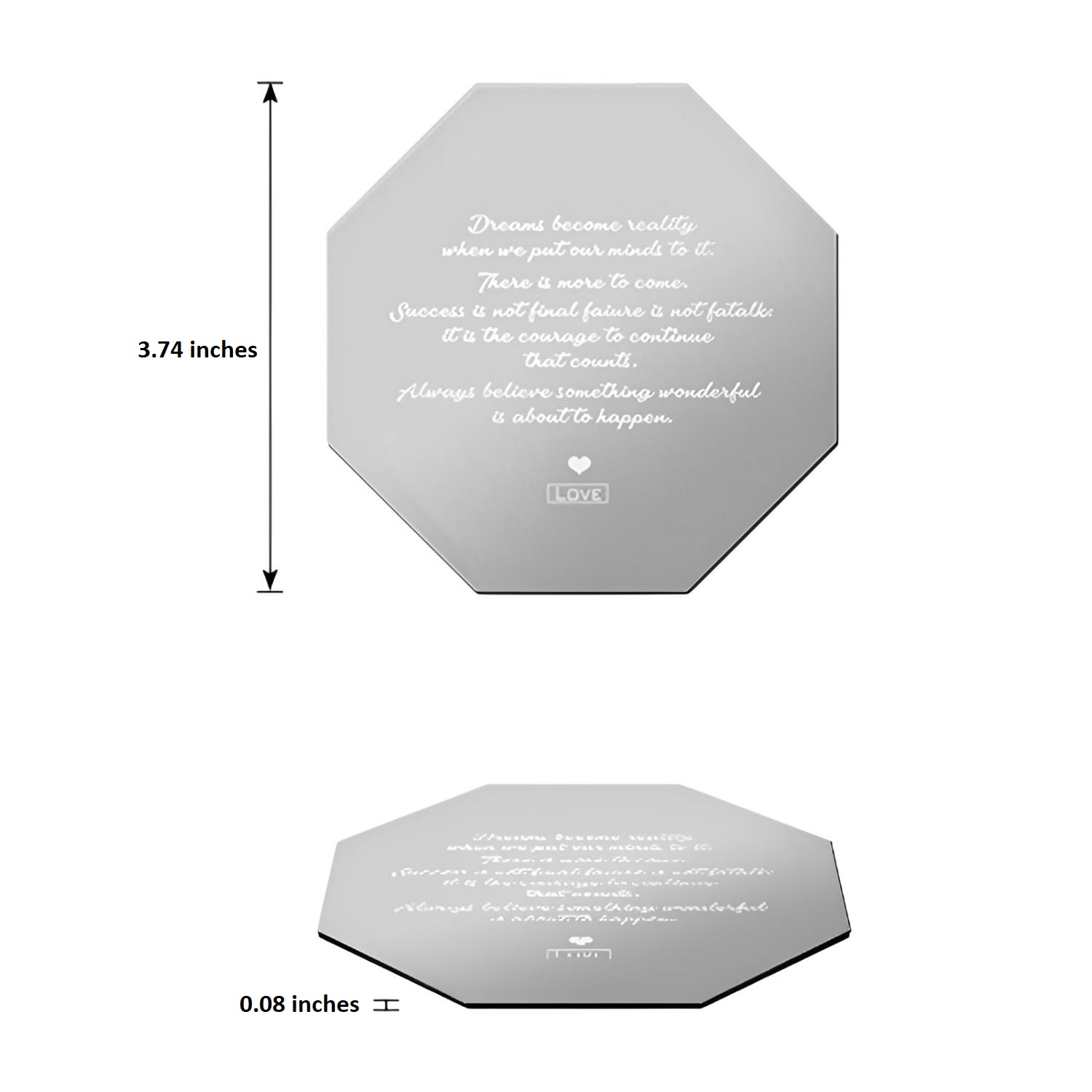 Silver Stainless Steel with EVA Base Coaster 3