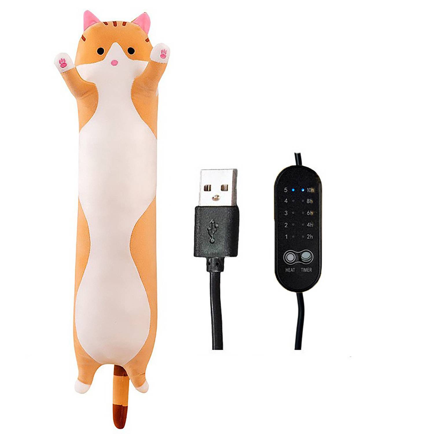 USB Powered Plush Cat Heating Doll Pillow 3