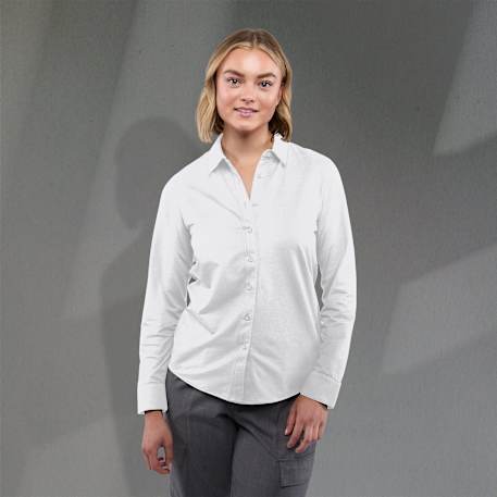 TATRA Eco Long Sleeve Knit Button Up Shirt-Women's 123