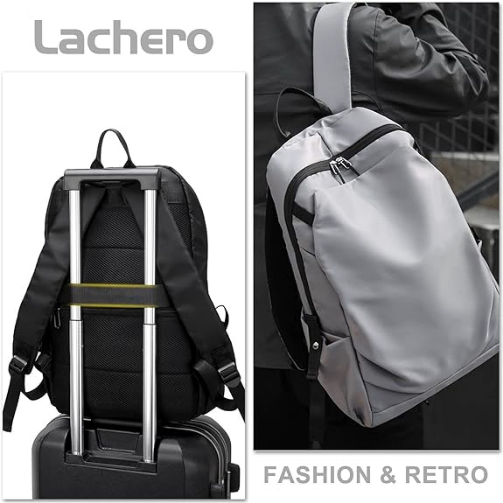 Business Travel Backpack For Men's With USB 5