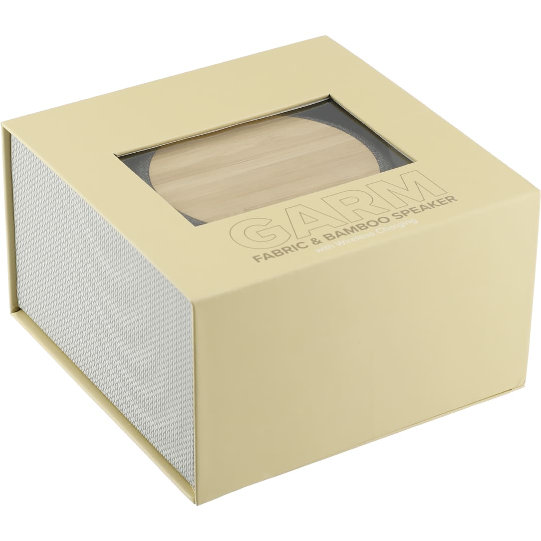Garm Fabric & Bamboo Speaker with Wireless Chargin 16