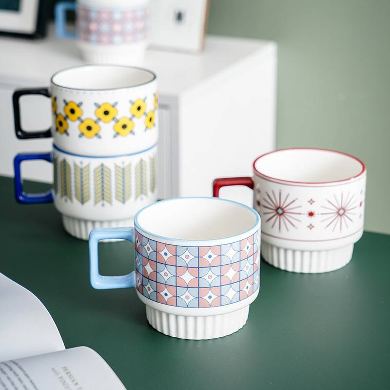 Ceramic Mug Handmade Retro Stoneware Cup 5