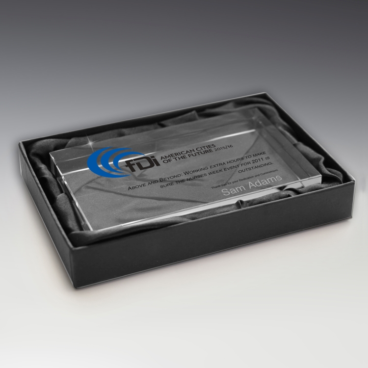 3" x 5" x 3/4" Glass Rect. Paperweight - 8513S (Screen Print), 8513P (4Color Process) 7