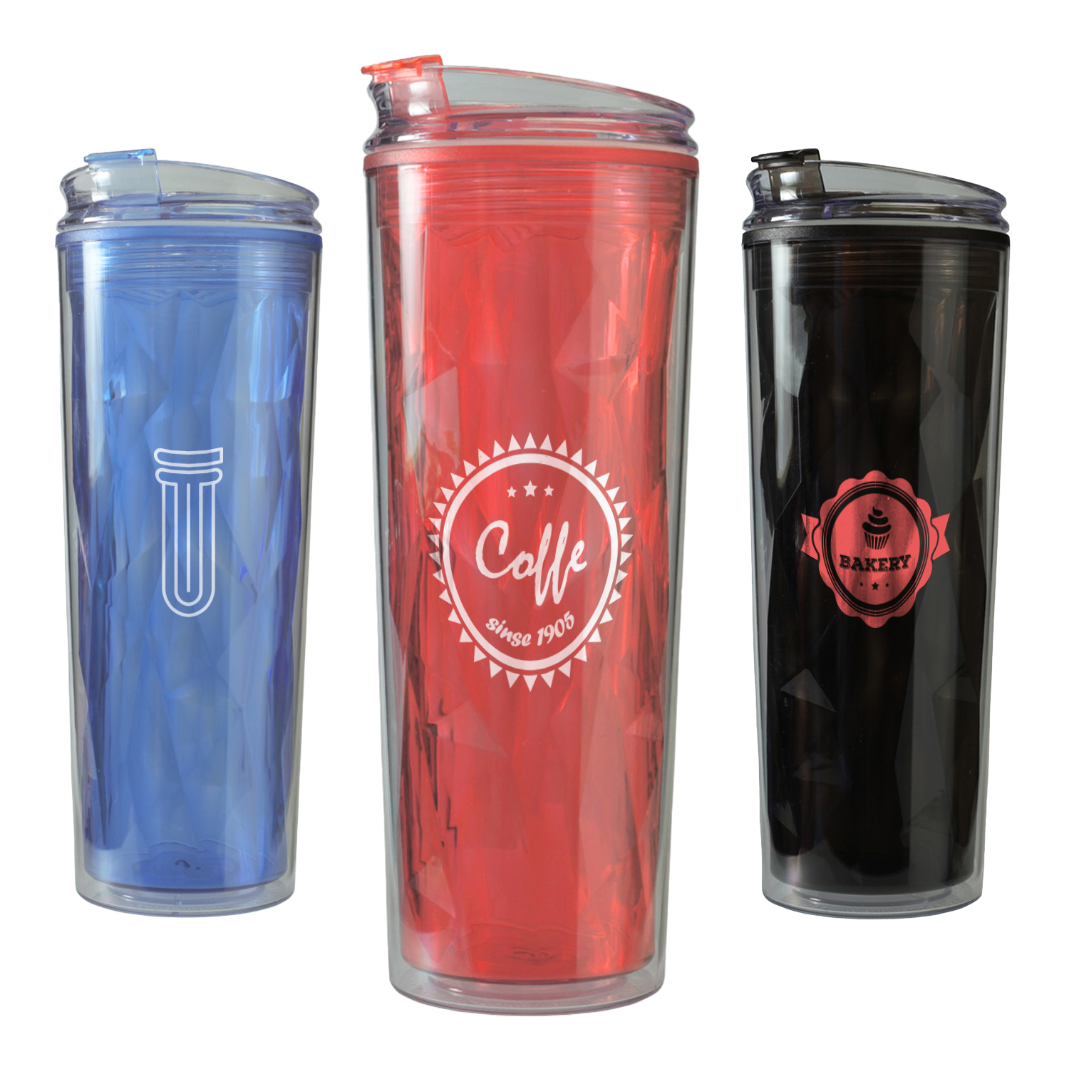 20 oz. Double Wall Acrylic Travel Mug w/ Color Matching Lids 2