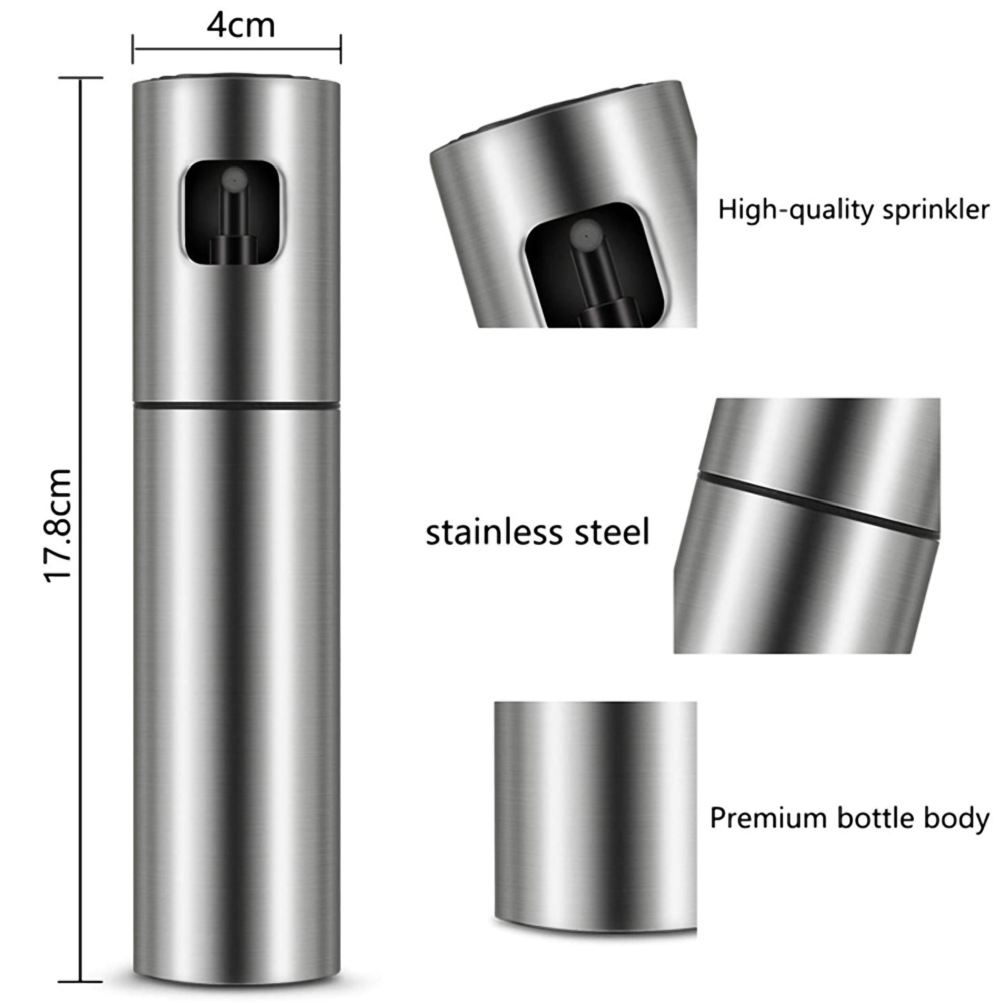 Stainless Steel Oil Spray Bottle w/300 Sprays 3