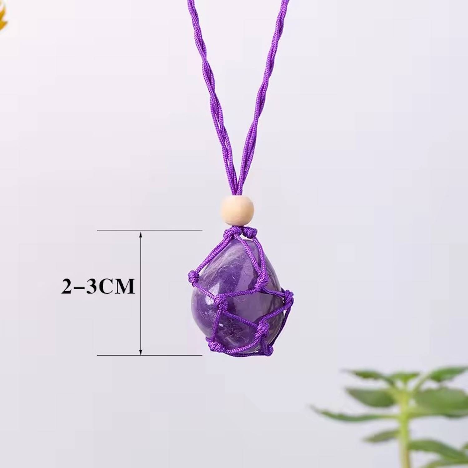 Natural Handcraft Tumble Stone Crystal Pendant Necklace 2