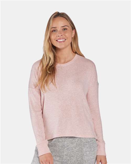 Women's Cuddle Fleece Boxy Crewneck Pullover - L06 53