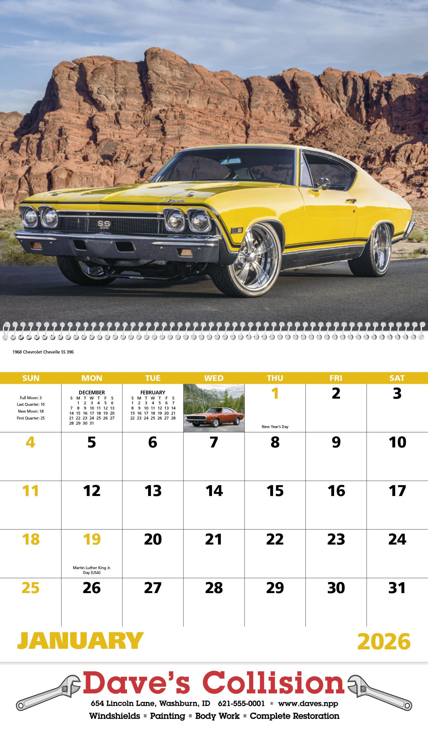 Good Value™ Muscle Thunder - Spiral Calendar 28