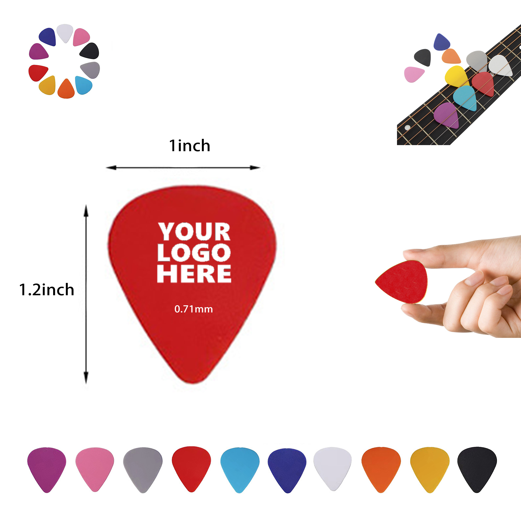 0.71mm Guitar Picks MOQ 100 2