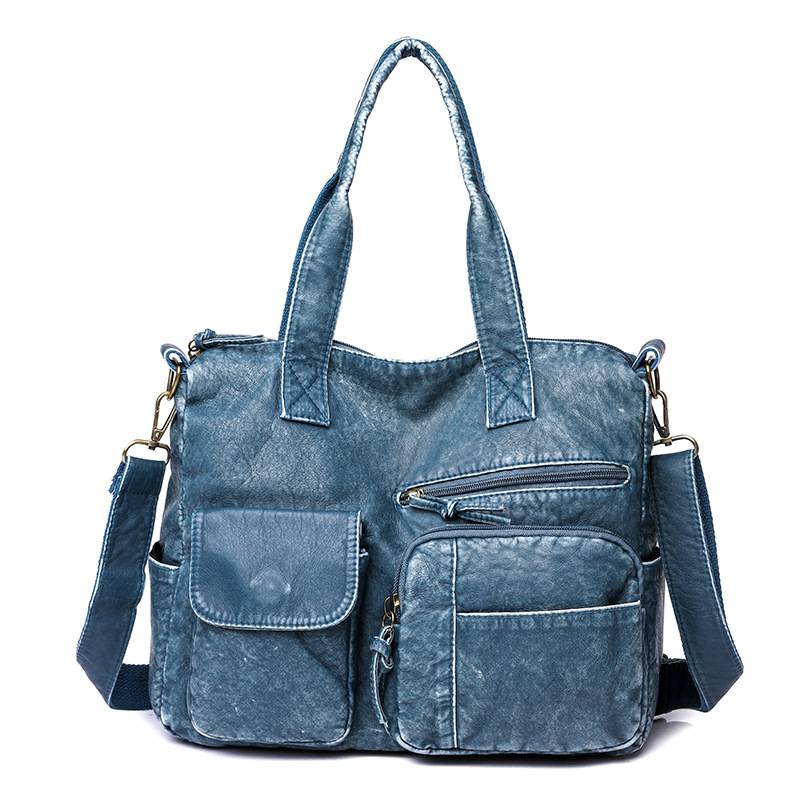 PU Leather Large Capacity Shoulder Tote Bag 6