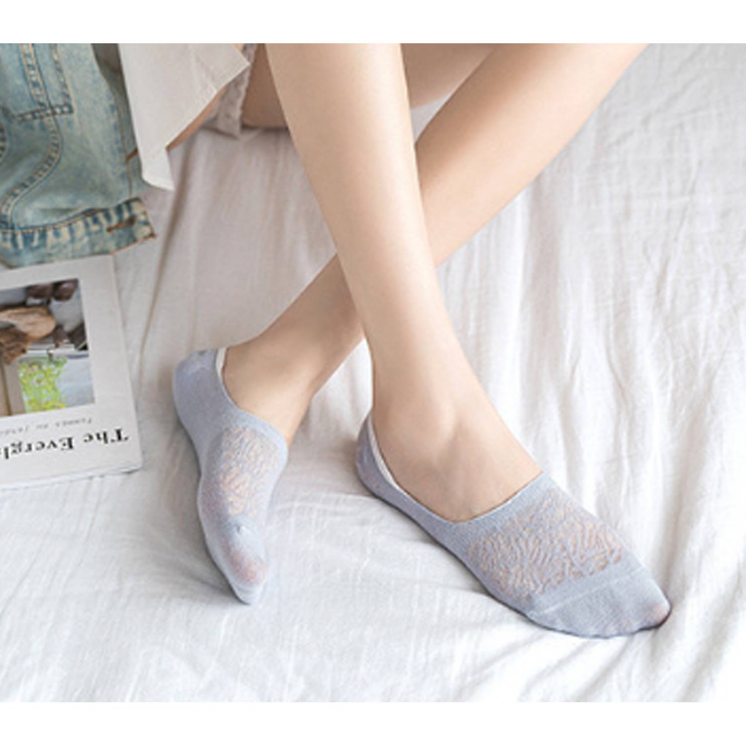 Women's No-Show Cotton Socks 1
