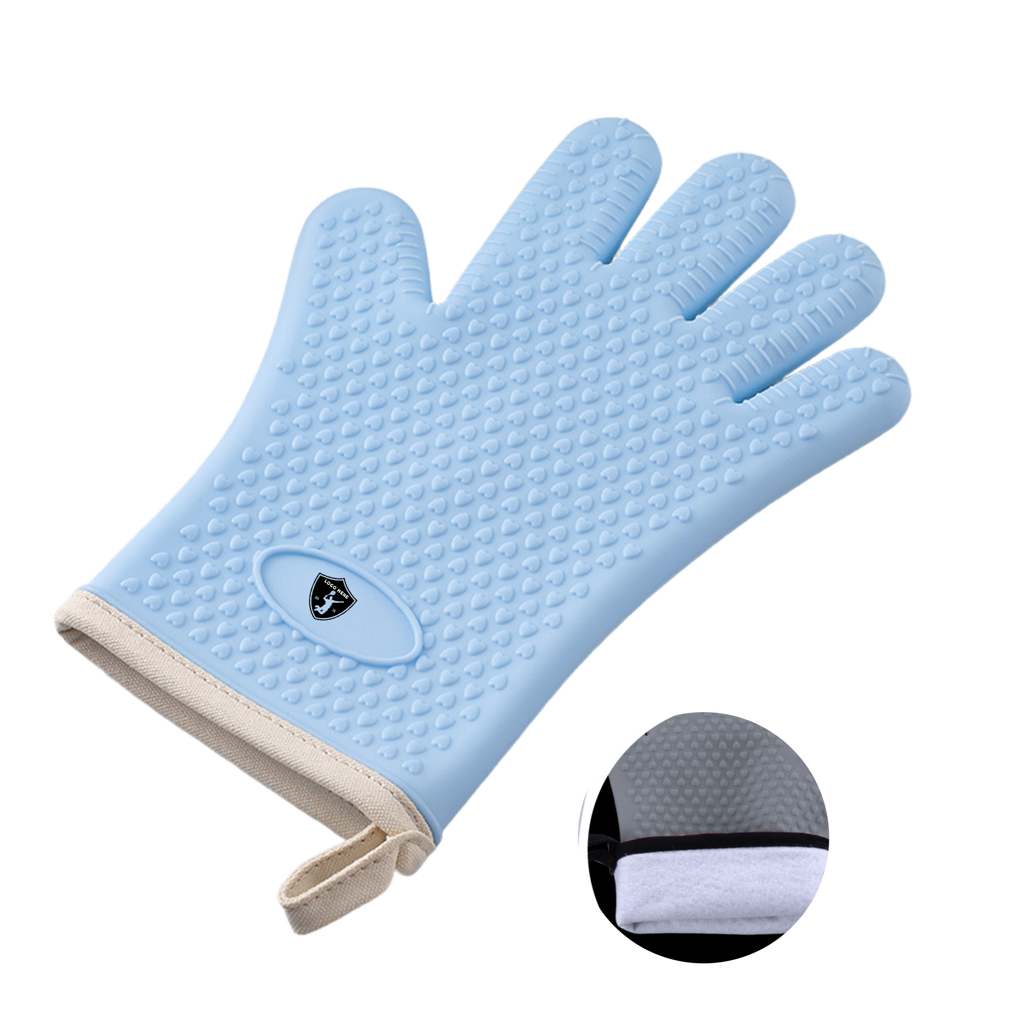 MOQ 50 Heat Resistant Silicone Oven Mitts for Cooking and Baking 2