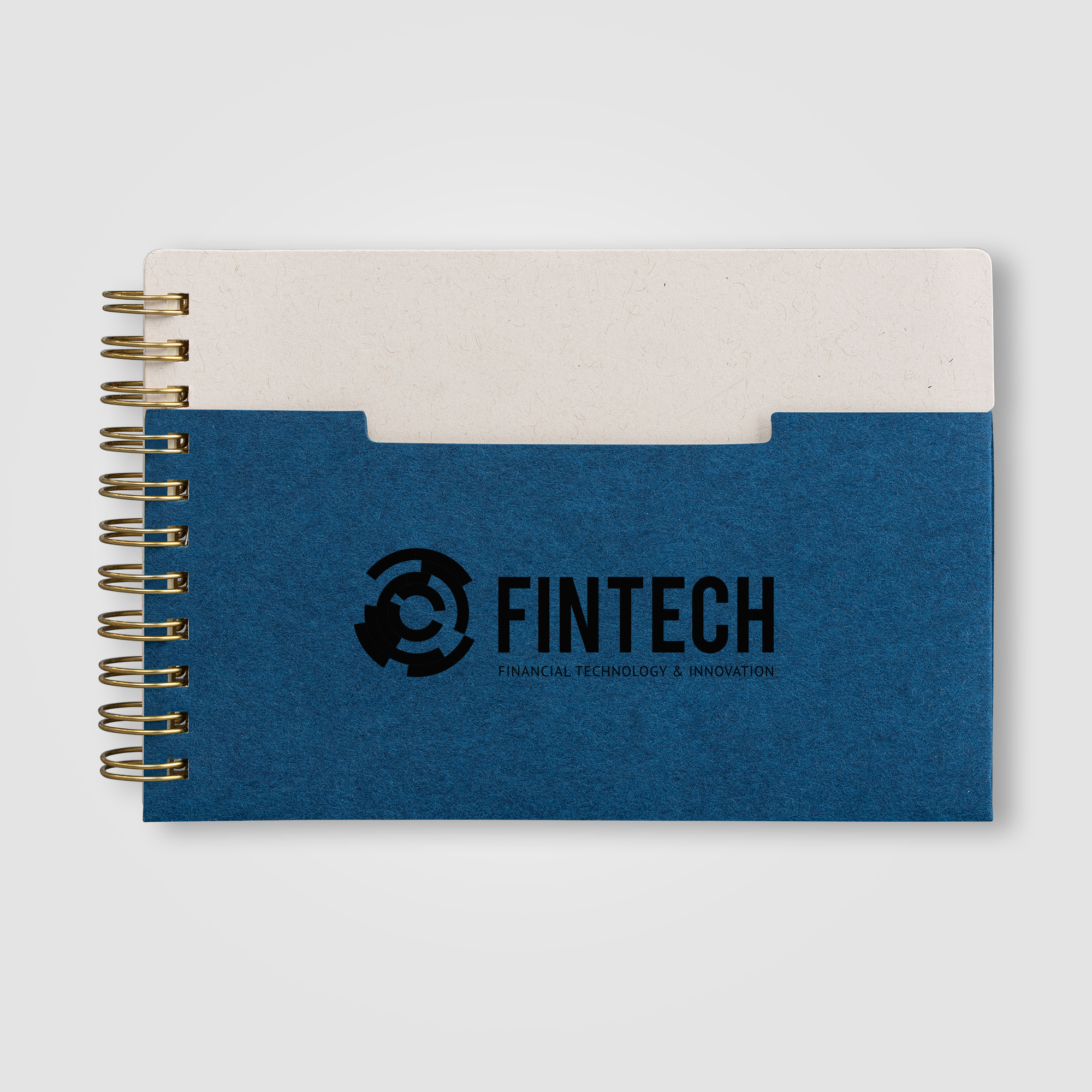 Lino FSC Paper Spiral Binding Horizontal Pocket Notebook - A6 25