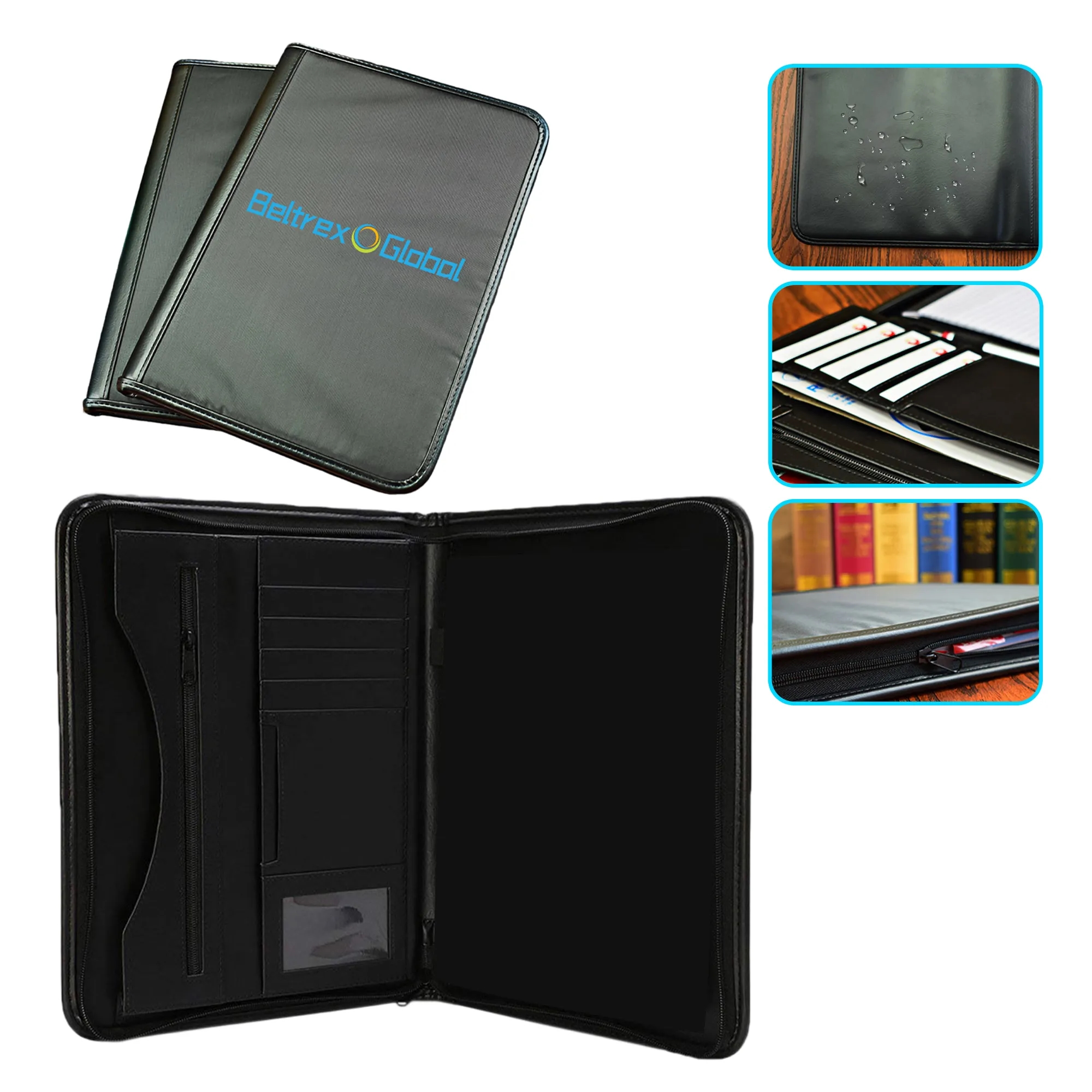 A4 Business Zipper Folder with Pen Holder and Notepad 2