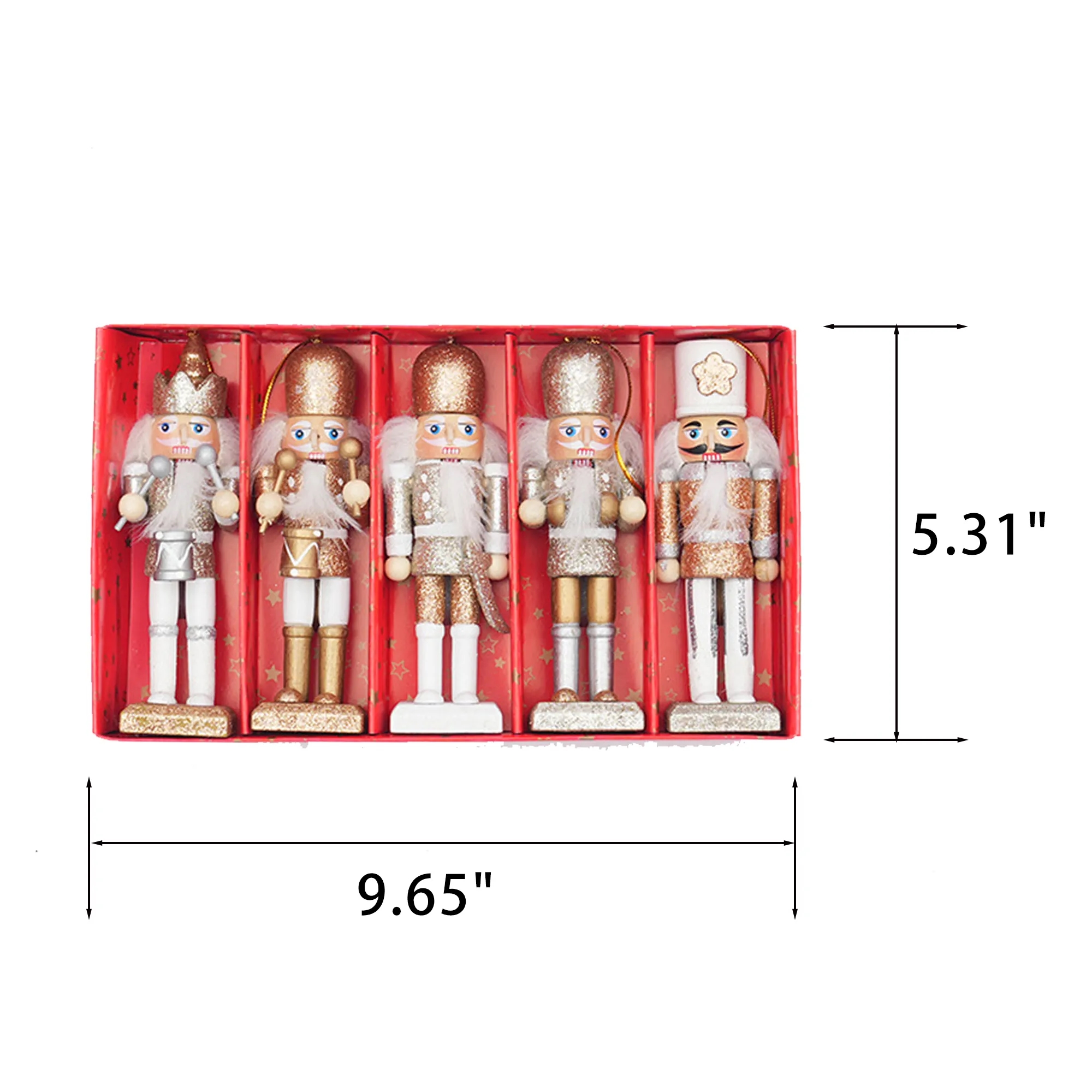 4.92" Nutcracker Christmas Wooden Ornaments 6
