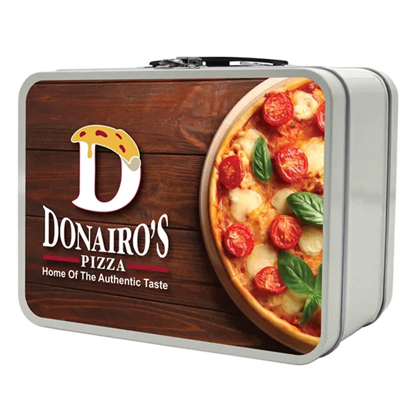 7.7"x6"  Retro Metal Lunch Box with Handle