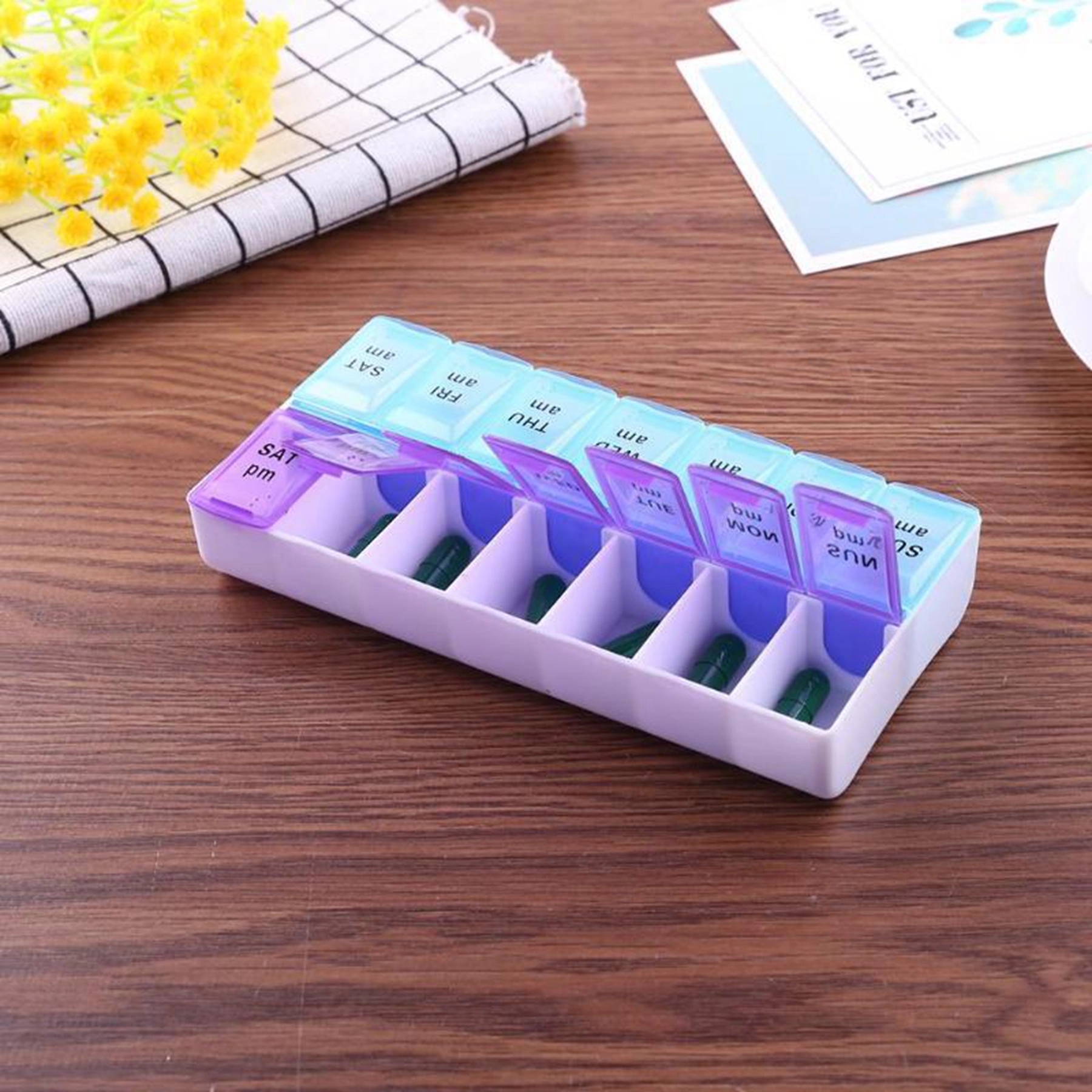 Double Row Weekly 7 Day Pill Box 3