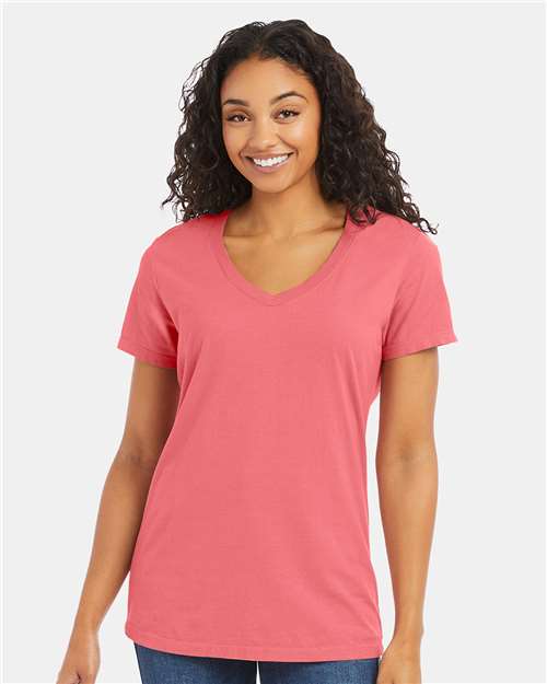 Women's Garment-Dyed V-Neck T-Shirt - GDH125 57