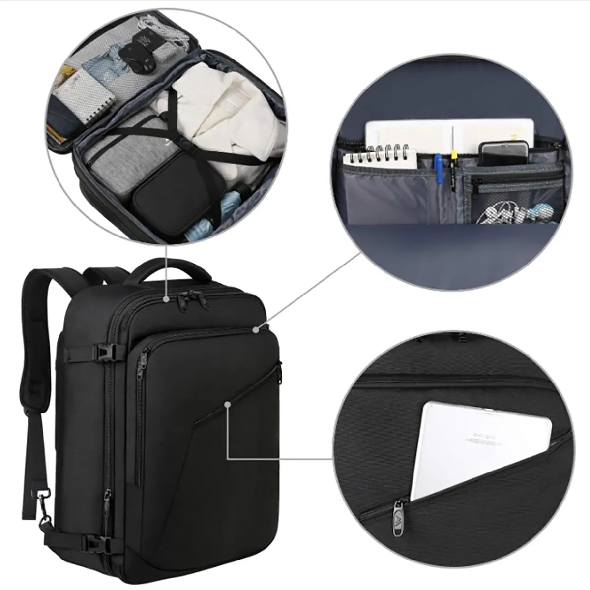 Extra Large Travel Backpack Expandable Airplane Approved Bag 8