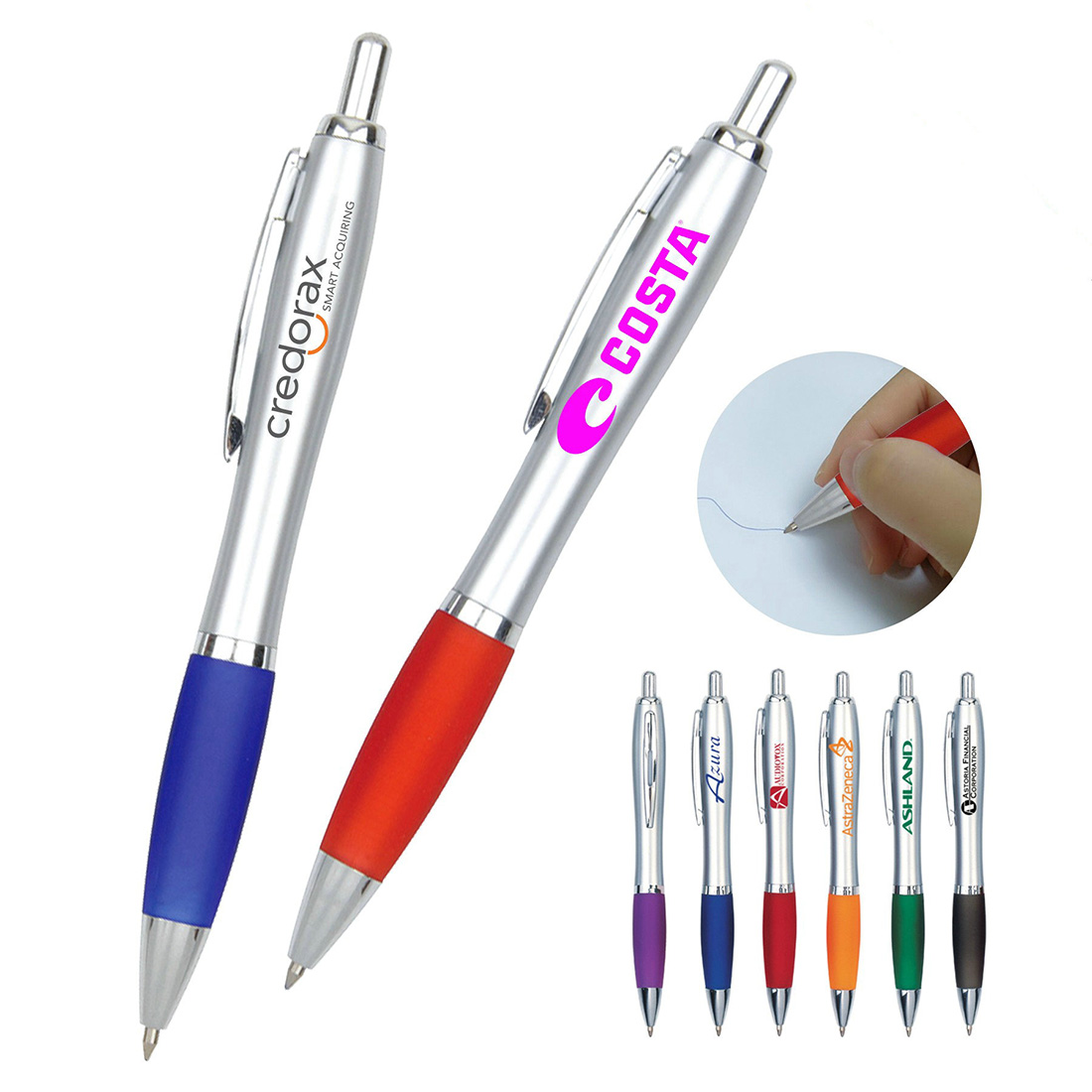 The Silver Ballpoint Pen - Customized Logo 4