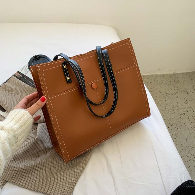 PU Leather Tote Handbags for Fashion Ladies w/ Top Handle Shoulder 3