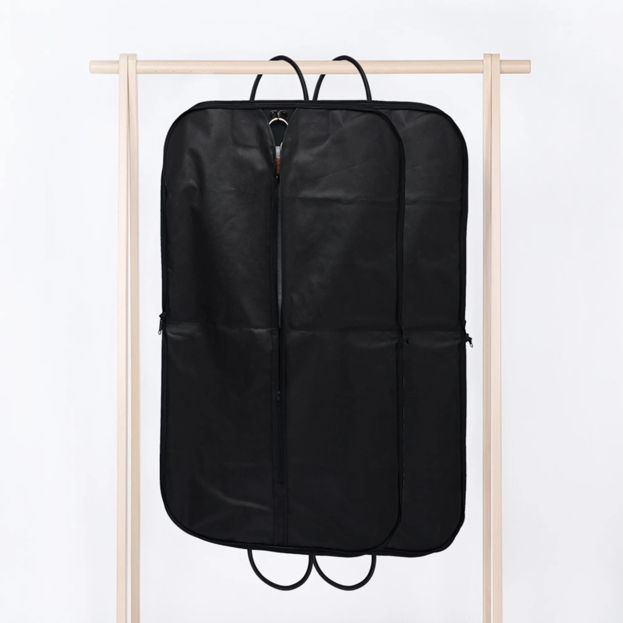 Leather Travel Garment Bags With Outer Pocket 3
