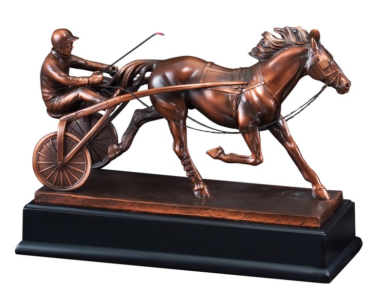 Sulky Racer Gallery Sculpture Horse Resin 2