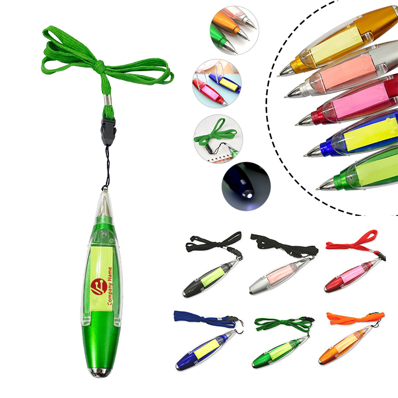 Creative 3-In-1 Multifunctional Sticky Note LED Light Pen 4