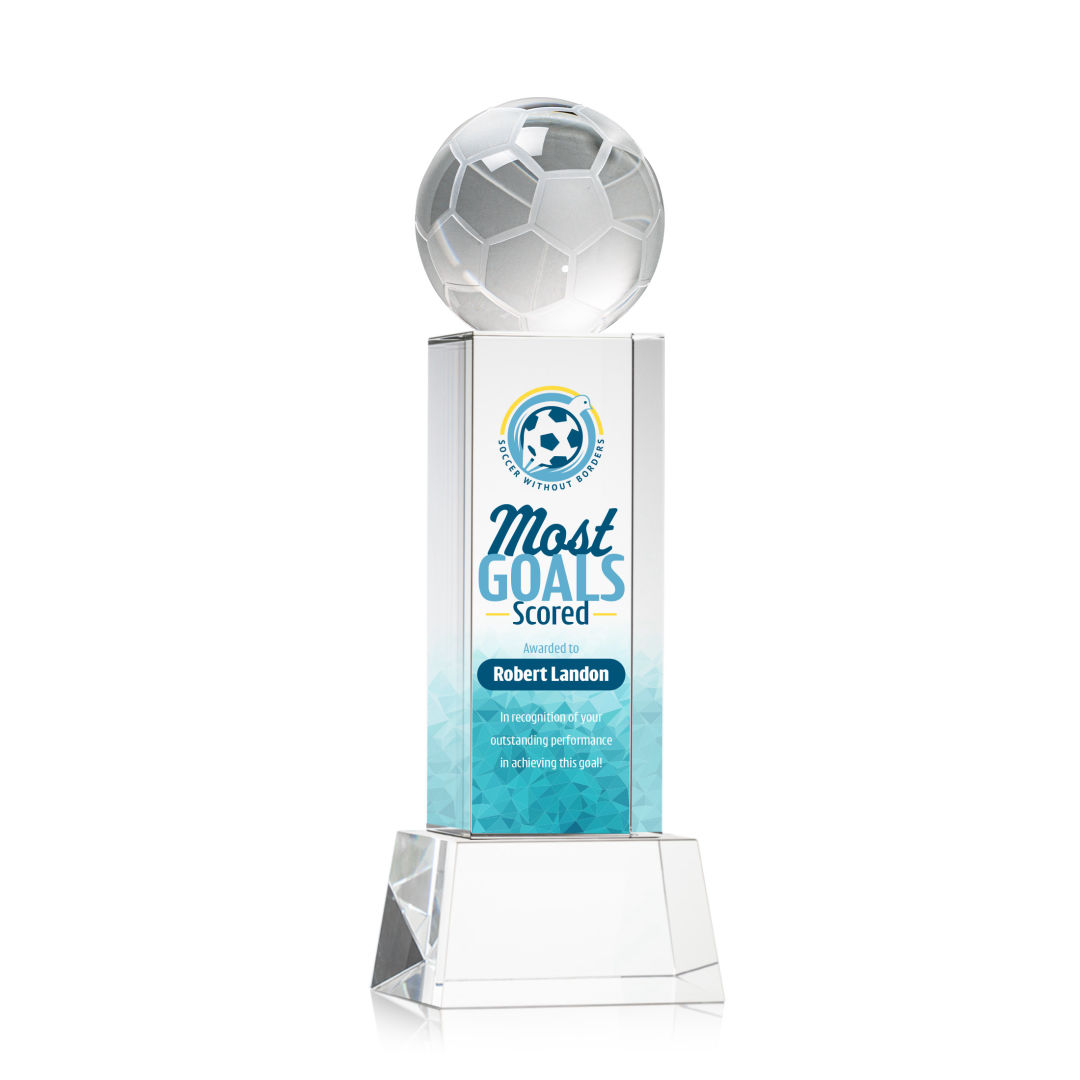Soccer Ball VividPrint™ Award on Belcroft - Clear 3