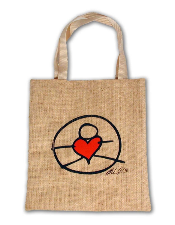 Brighton Laminted Jute/Burlap Tote Bag 13x14" 3