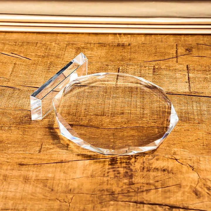 Octagonal crystal trophy 3