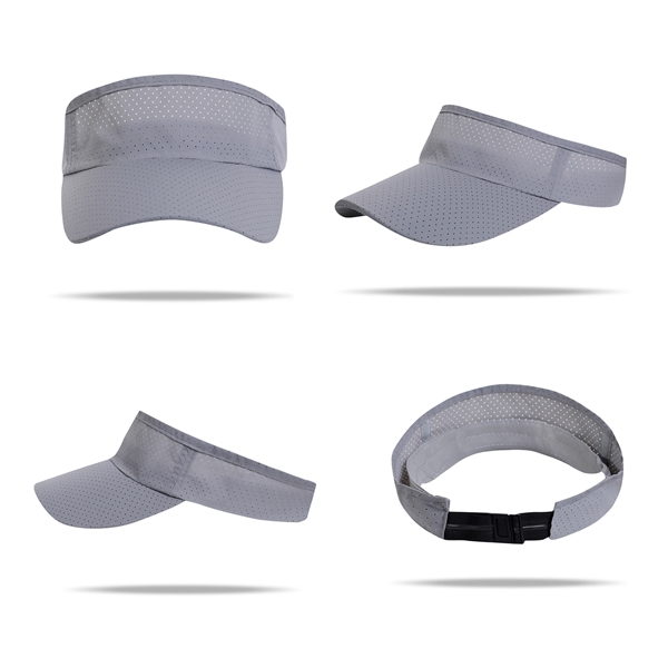 Stock Solid Color Quick Dry Poly Visor, Elastic Back 15