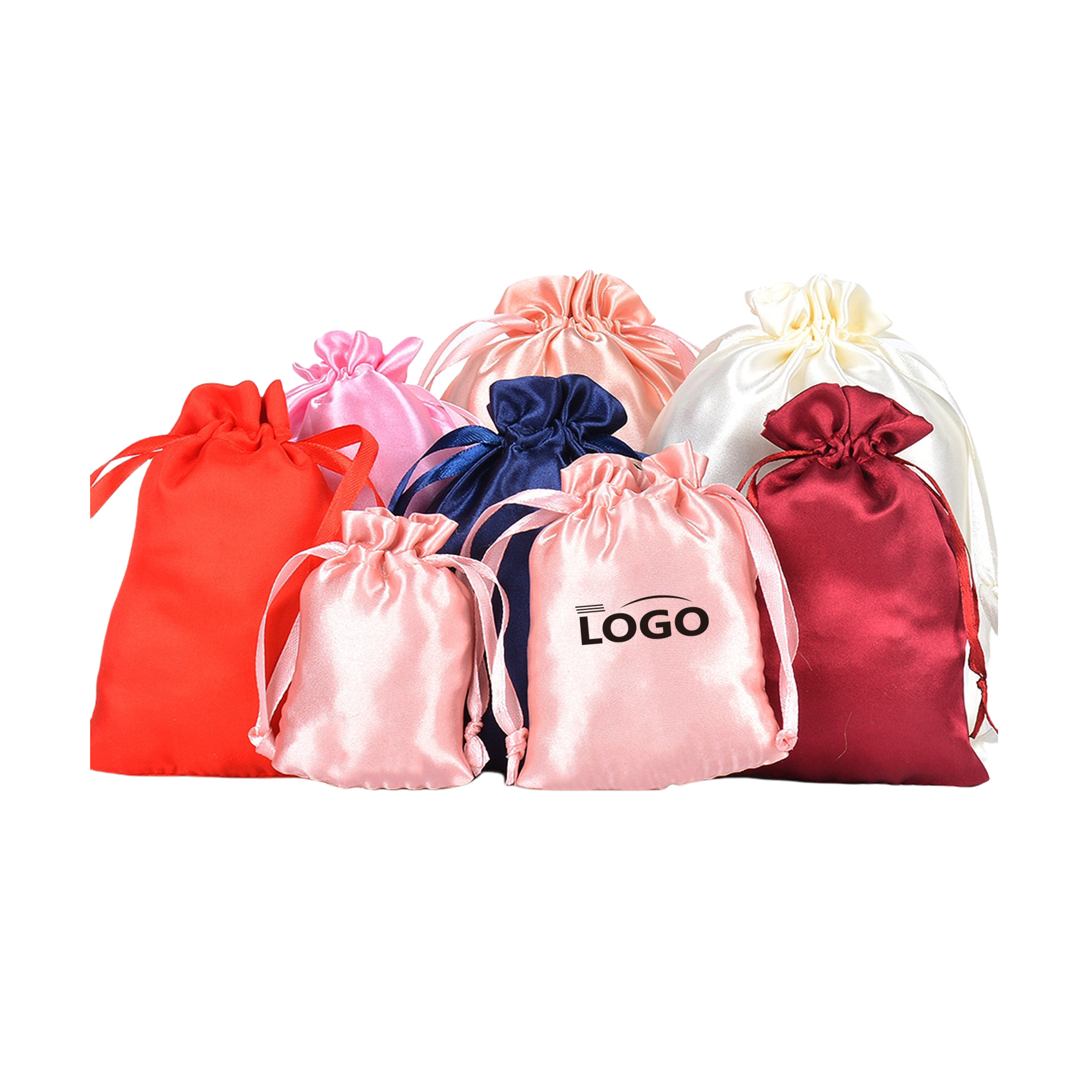 Satin Drawstring Bag Bundle Pocket 2