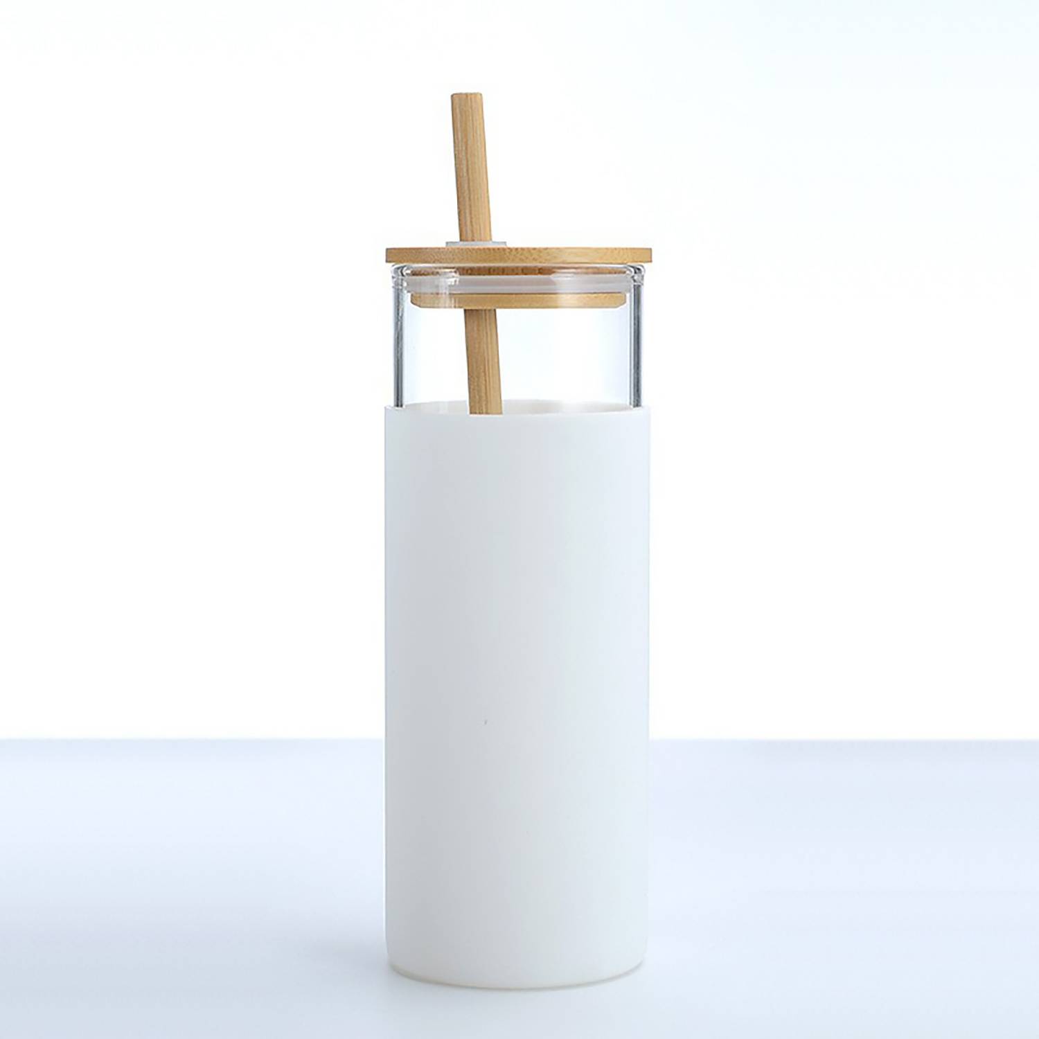 20ounce simple and portable anti-drop glass straw cup 16