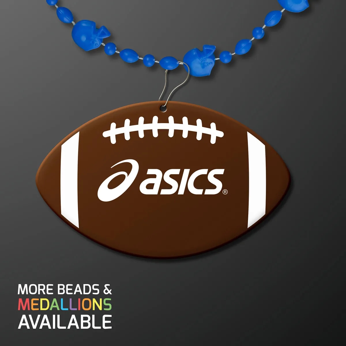 Sport Head Party Bead Necklaces with Football Medallions 12