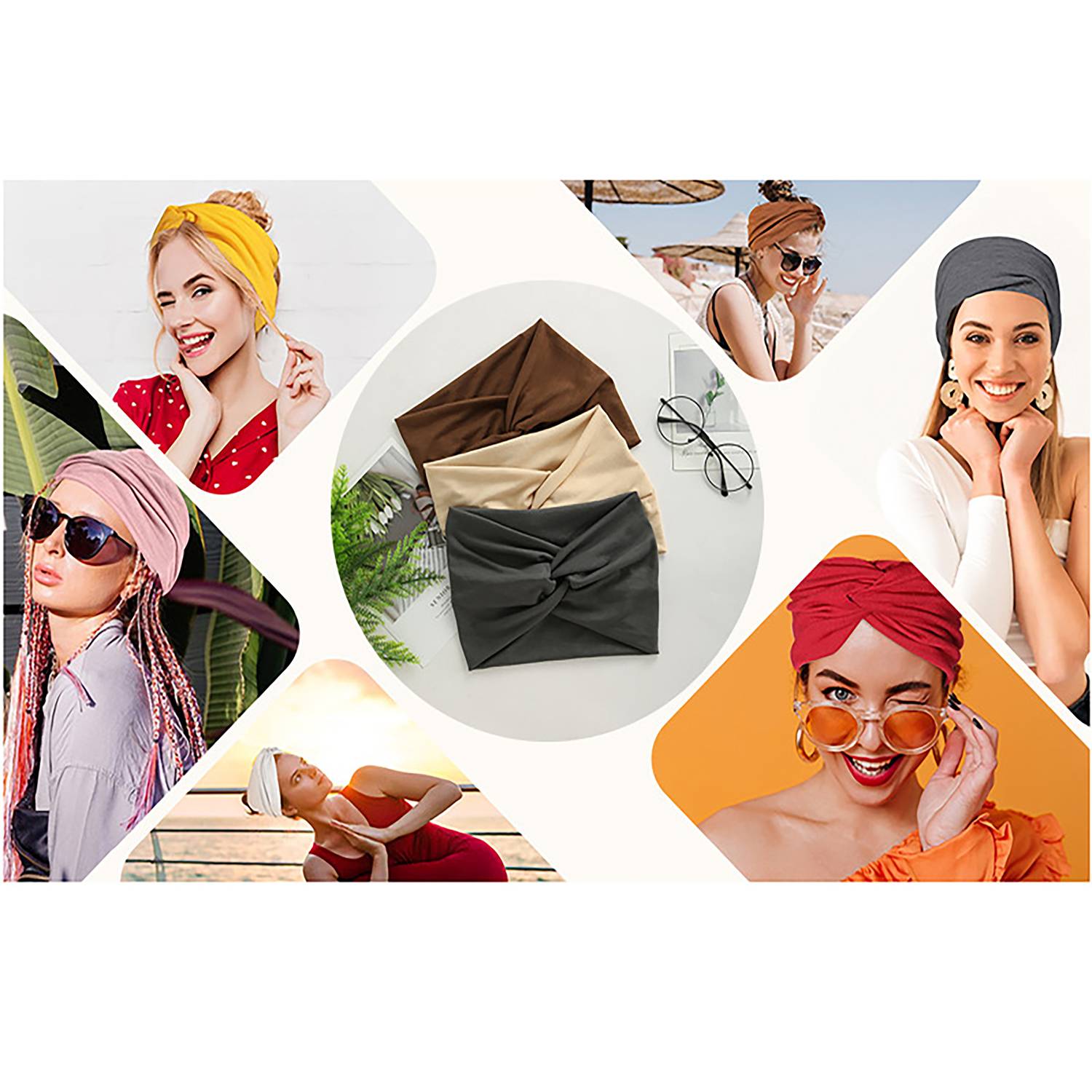 Extra Wide Elastic Cross Headband For Women 2
