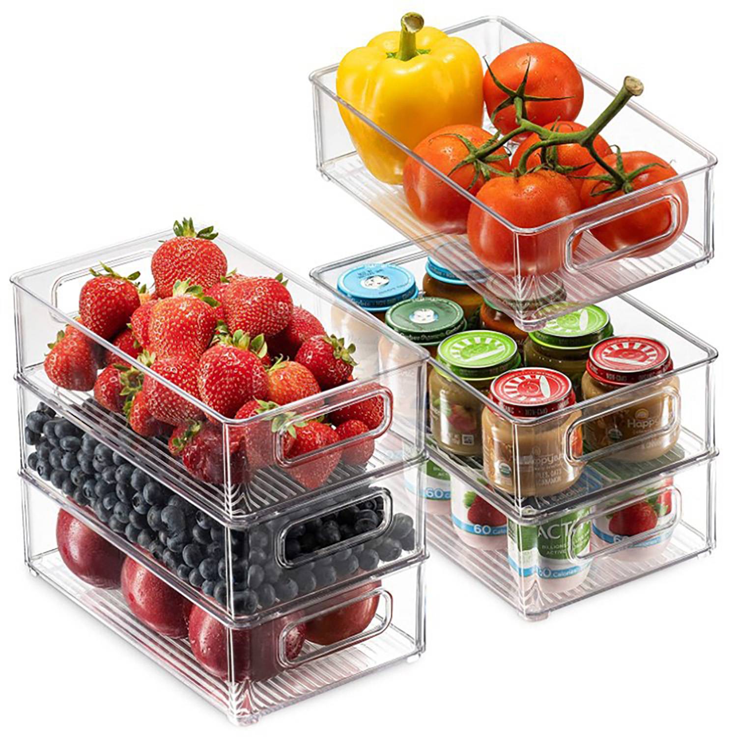 Plastic Transparent Stackable Storage Box Set 8