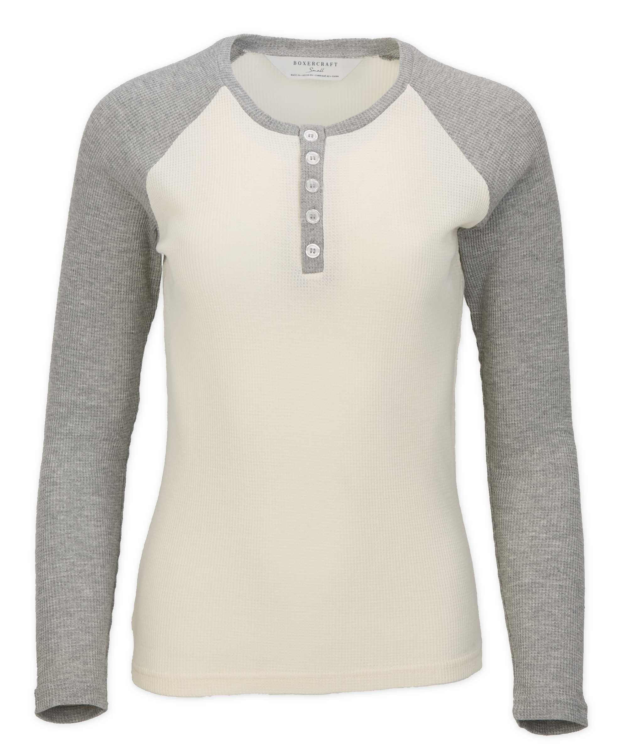 BOXERCRAFT WAFFLE KNIT HENLEY 2