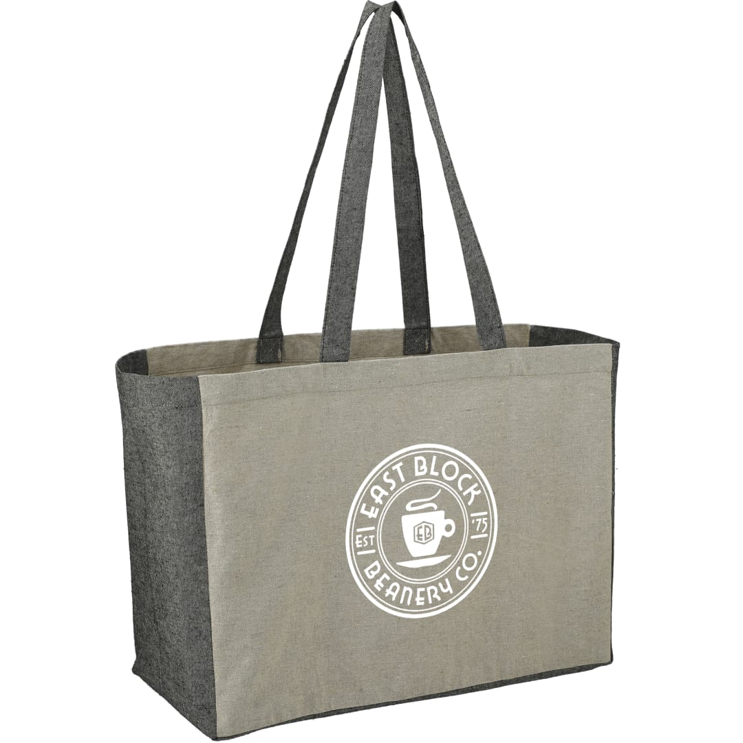 Recycled Cotton Contrast Side Shopper Tote 4