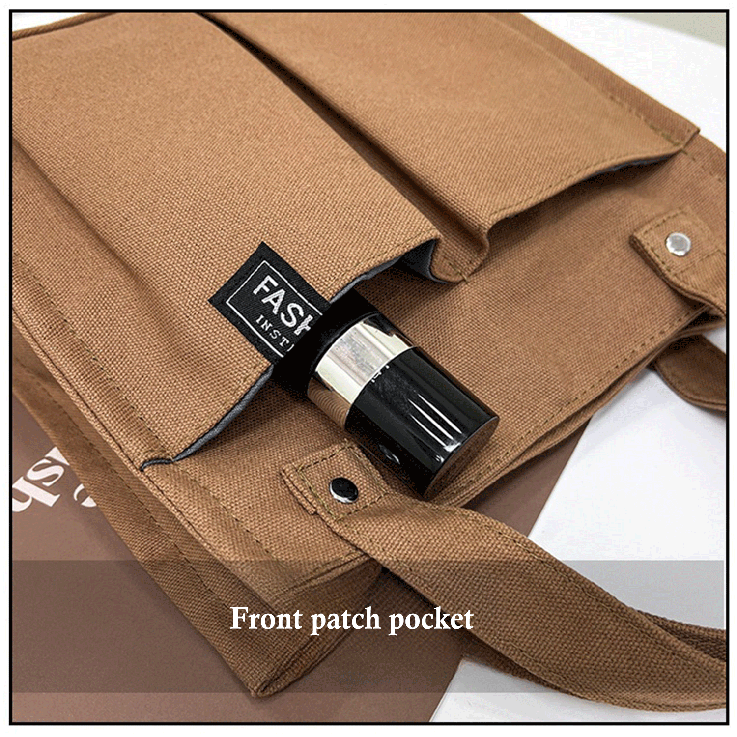 Multiple Pockets large shopping shoulder Canvas Tote Bag 5