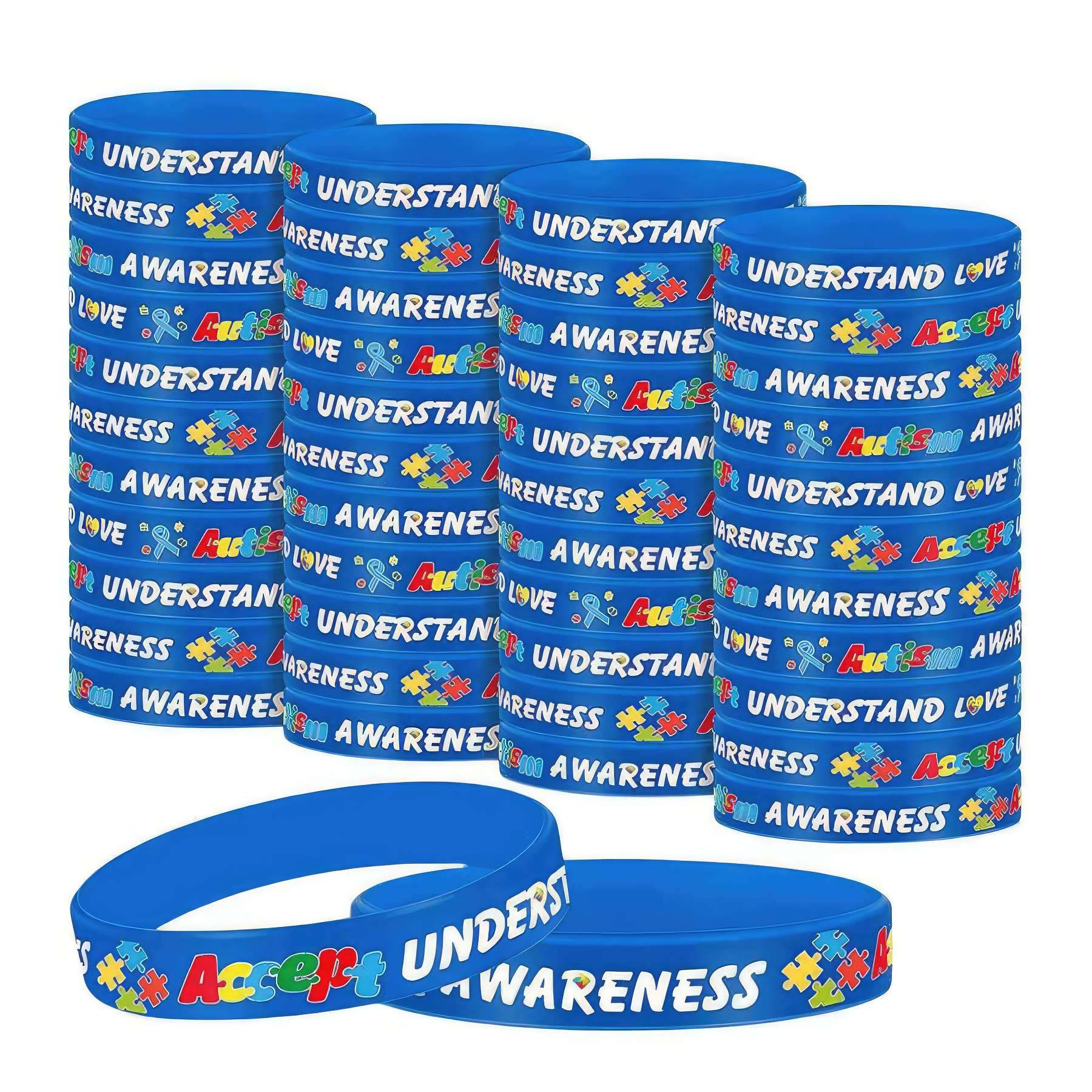 Silicone Wristband Colored Rubber Stretch Bracelets 2