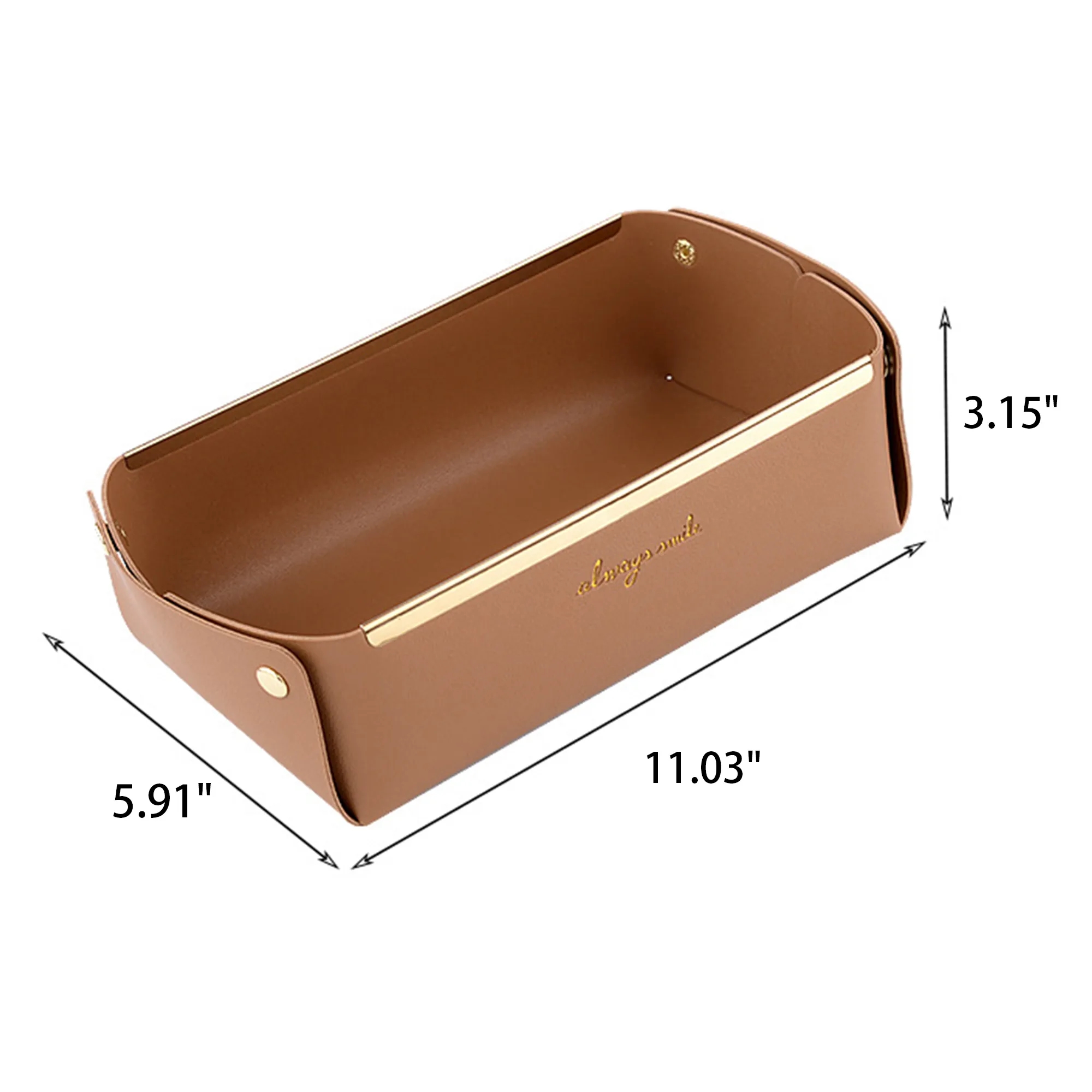 PU Leather Foldable Storage Basket 2