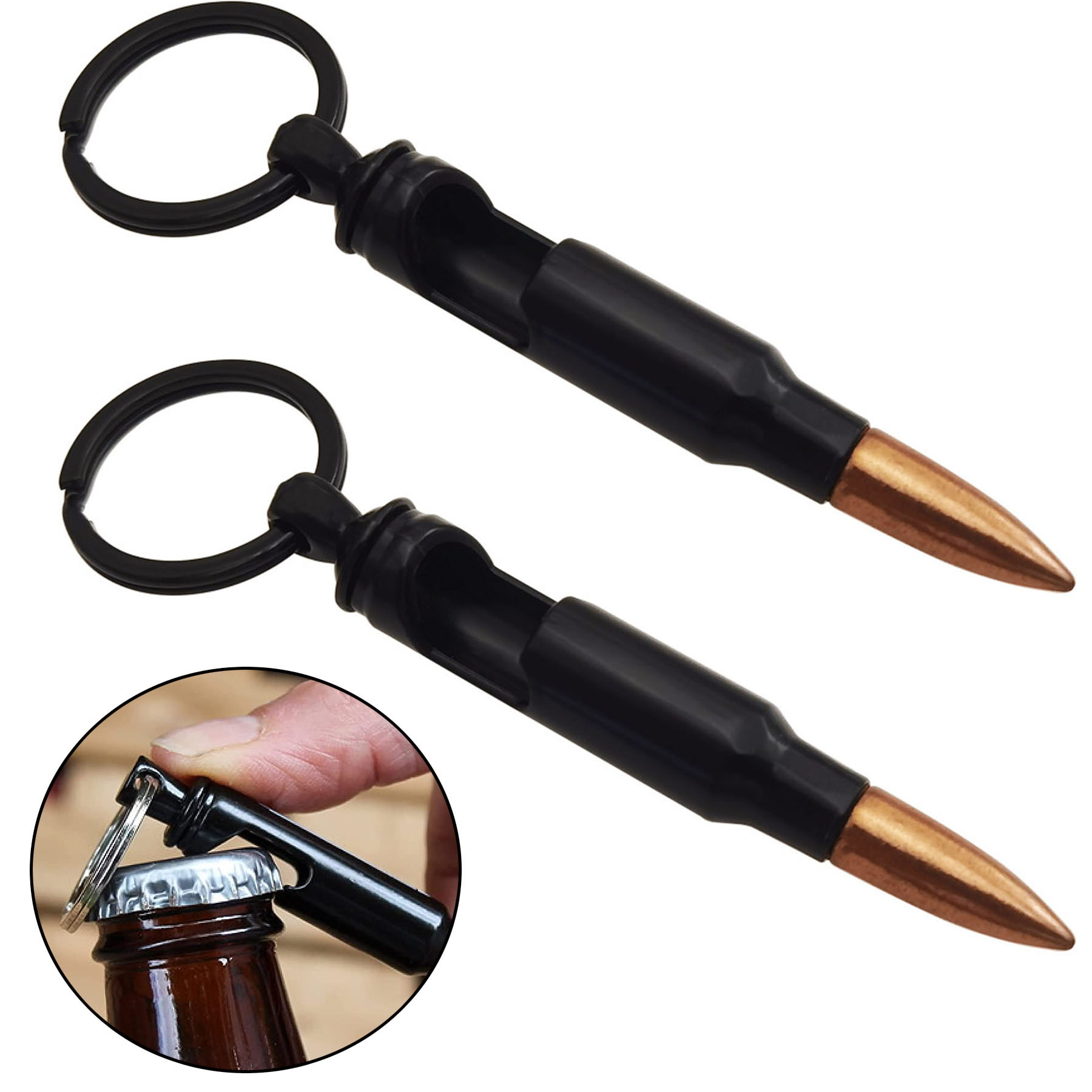 Bullet Shaped Keychain Bottle Opener 1