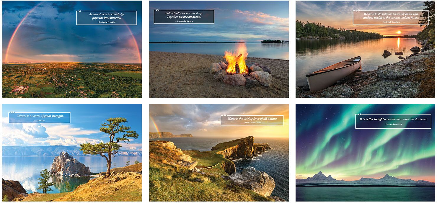 MOMENTS OF INSPIRATION SPIRAL WALL CALENDAR 20