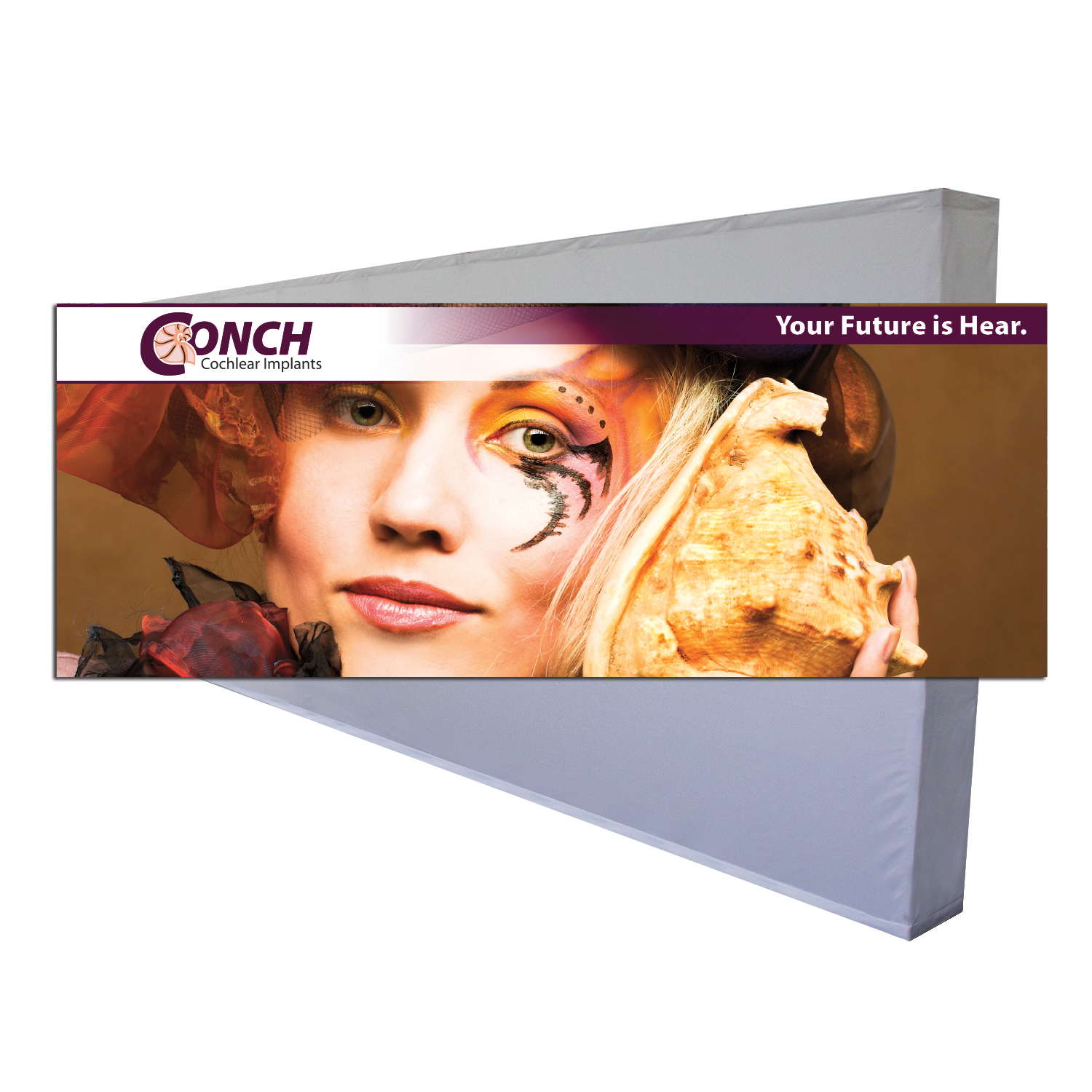 20' Straight Splash Floor Display Wrap Graphic Panel (Recycled Polyester Knit) 3