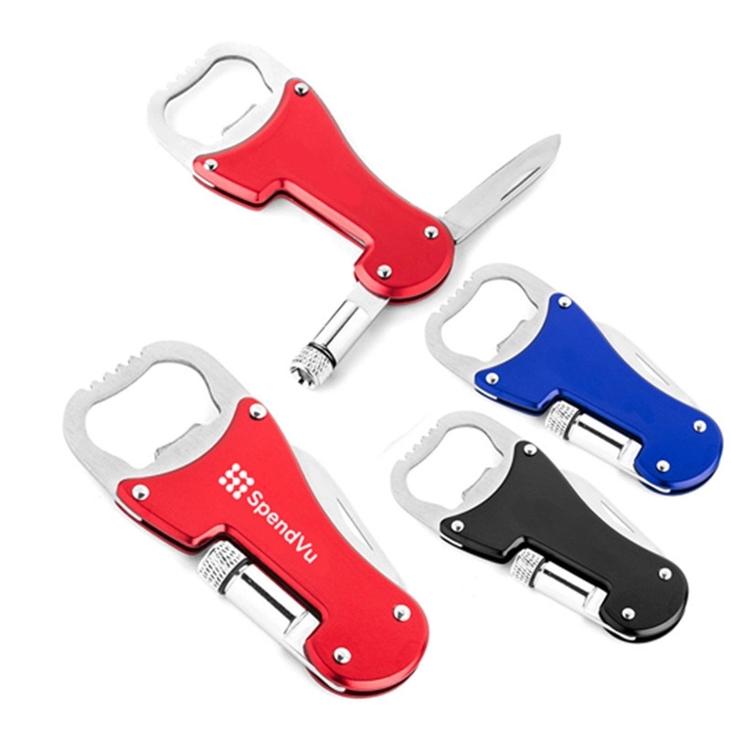 Multifunctional bottle opener with light and knife 3