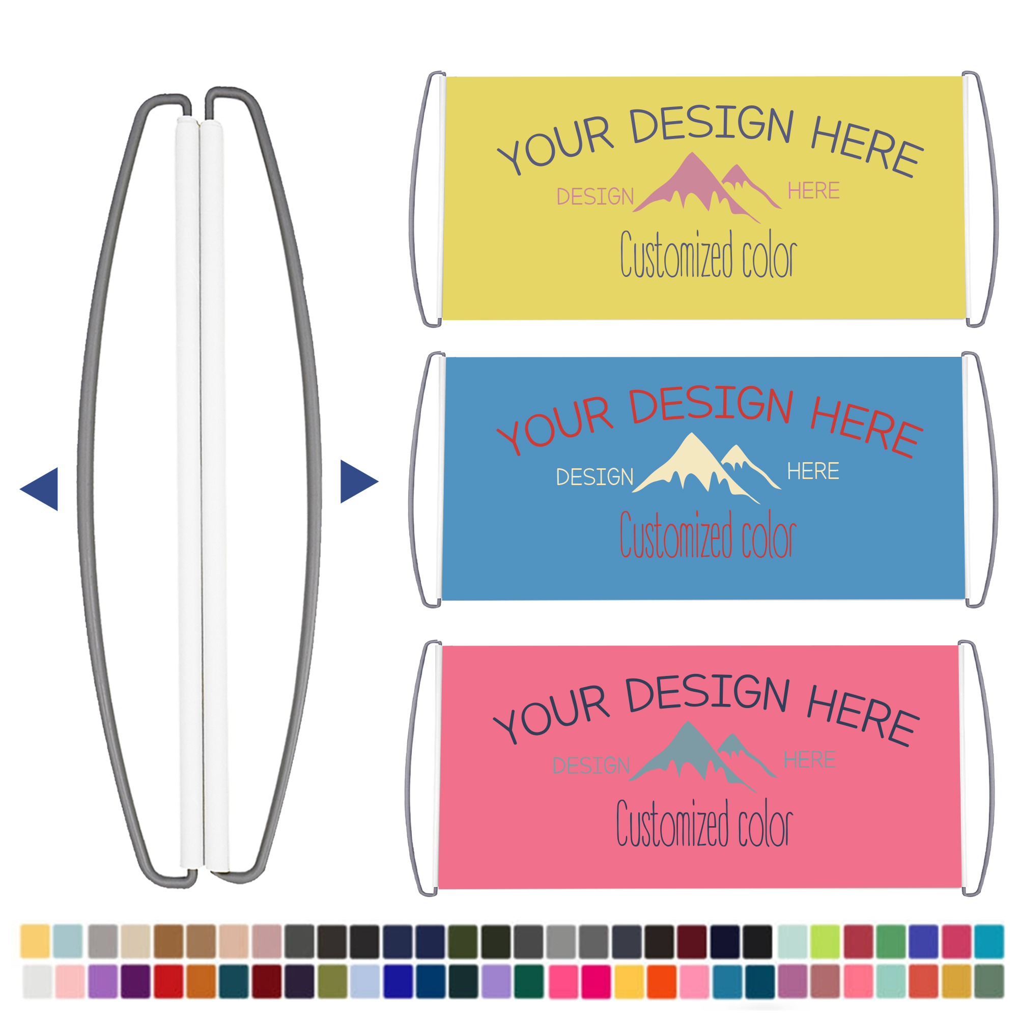 Custom Digital Retractable Roller Hand Banners Full Color 2