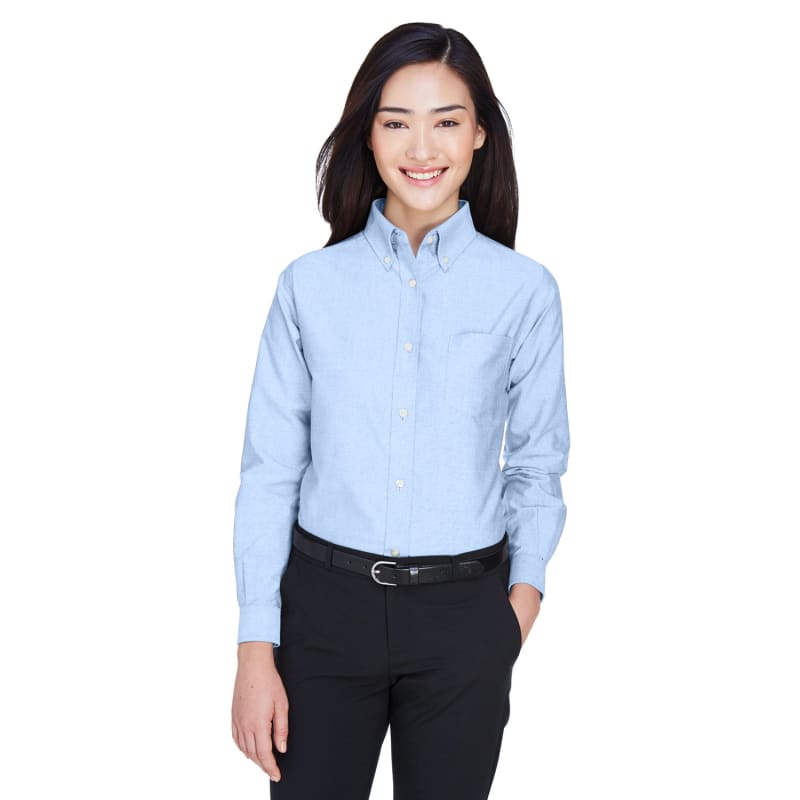 UltraClub Ladies' Classic Wrinkle-Resistant Long-Sleeve Oxford 6
