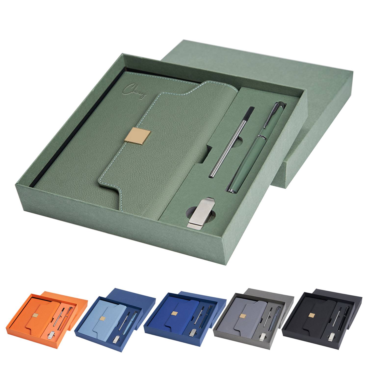 PU Notebook Set With Pen and U disk